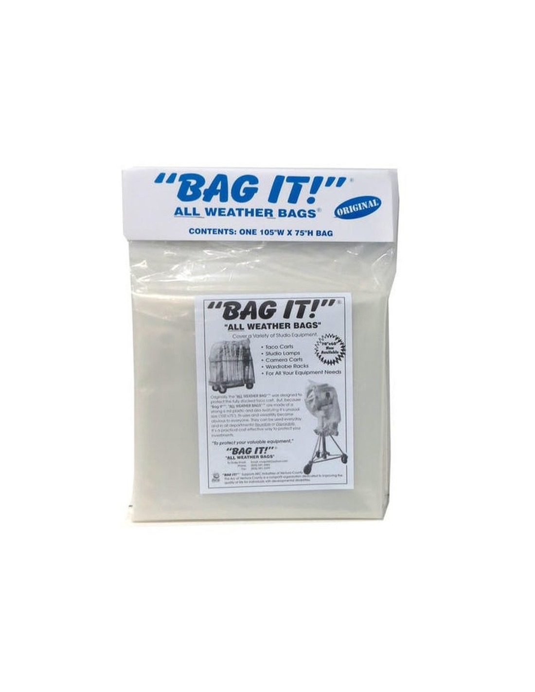 BAG-IT ! Large TRANSPARENT - 190cm x 270cm